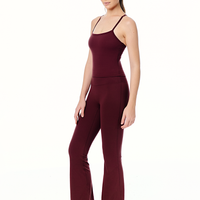 LOLA CLUB | Women's Activewear in Malaysia | Dark Plum Flattering and Soft Workout Set for Pilates and everyday ease.