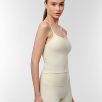 LOLA CLUB | Women's Workout Clothes in Malaysia | Seamless activewear tank for studio to street in Cream