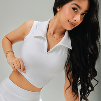Women's Tennis Outfit in Malaysia. Polo Bra Tank with Collar and Removable Pad. Perfect for Tennis, Golf, Pickleball and anything in between.