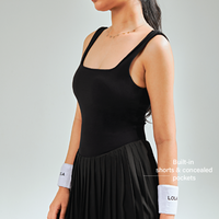 LOLA Malaysia. Malaysia activewear. For golf, pickleball and tennis. Removable bra pad with built in shorts with pocket.