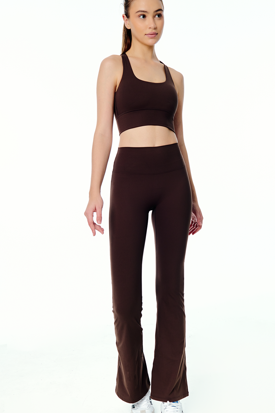 LOLA FIT CLUB | Women's High Waist Flare Pants | Soft Touch Fabric 