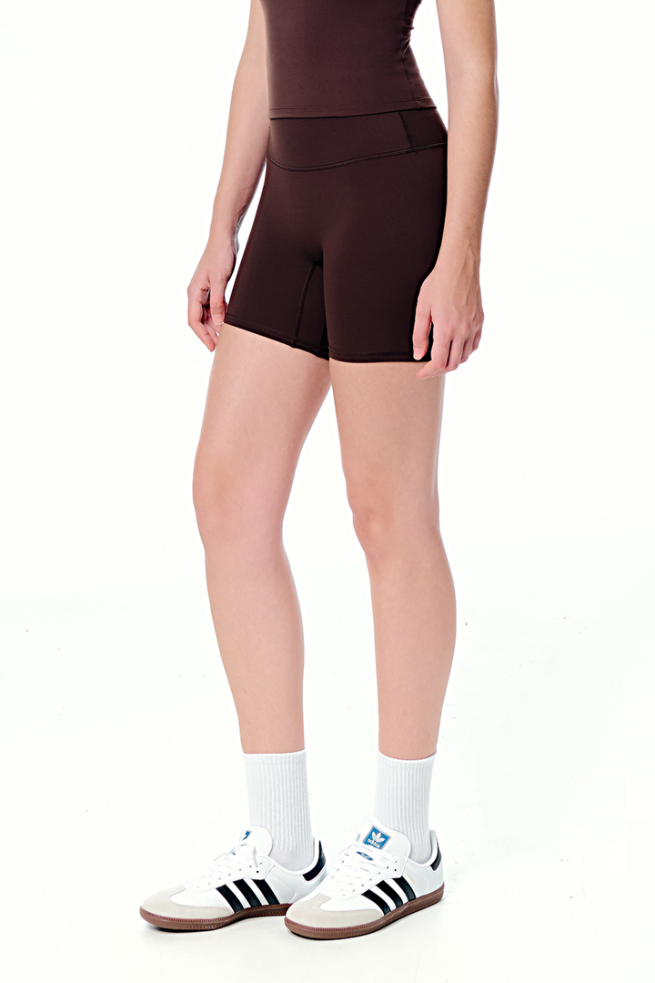 LOLA CLUB Malaysia | Biker 4 In Seam Shorts | Breathable and Comfortable in Espresso. 