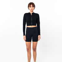 RIBBED MATCH POINT CROP JACKET