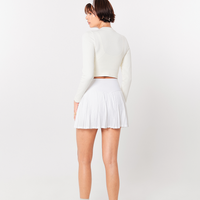 RIBBED MATCH POINT CROP JACKET