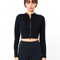 RIBBED MATCH POINT CROP JACKET